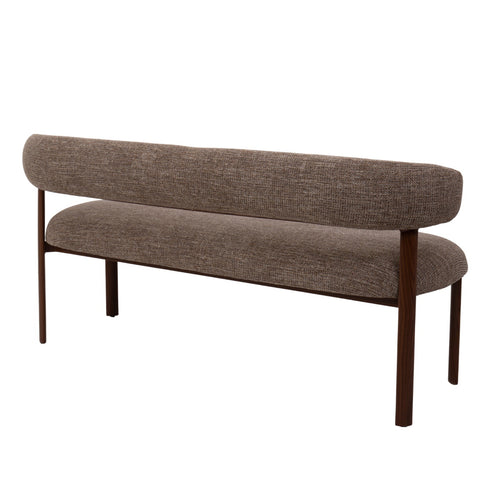 DÉJA Living Eetkamerbank Alamo - Taupe/Walnoot - 160cm