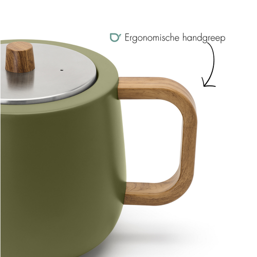 Bredemeijer -Theepot Facet - khaki green - 1,1L