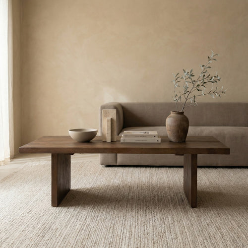 DÉJA Living Salontafel Espoo - Rechthoek Donkerbruin Hout - 120x60x36cm