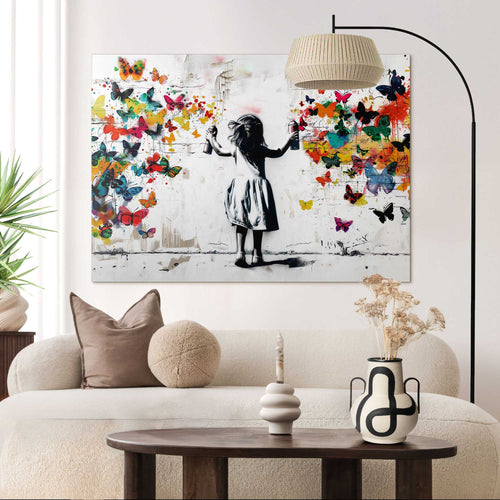 Reinders schilderij Graffiti bloemen - 100x140cm