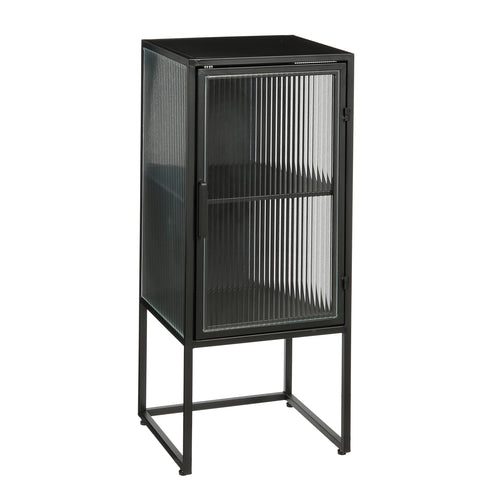 Mica Decorations Clifton Opbergkast met Deuren - L38 x B35 x H90 cm - Metaal - Zwart