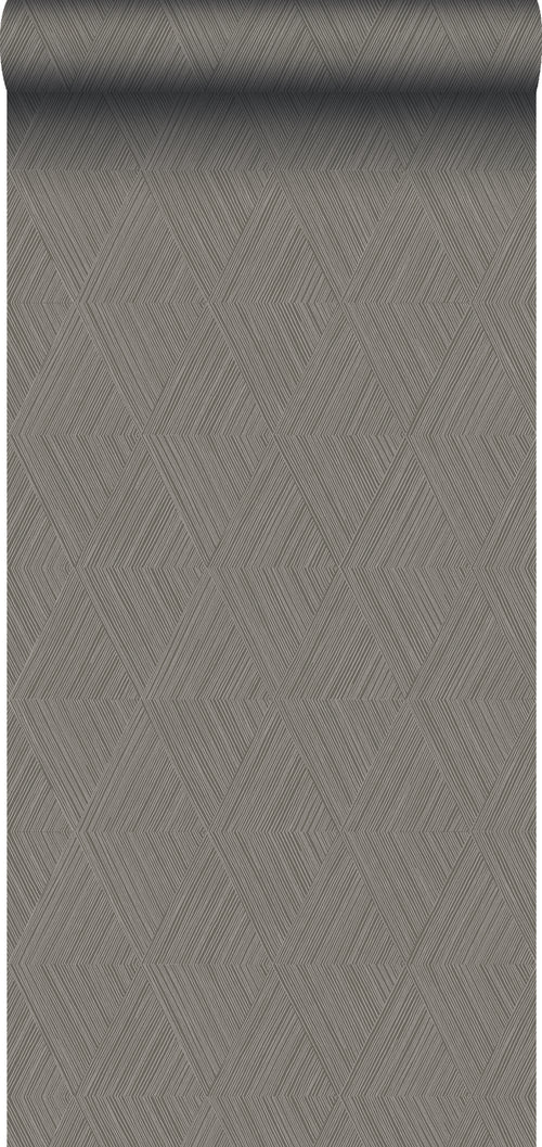 Origin Wallcoverings behang grafisch 3D motief taupe grijs - 50 x 900 cm - 347844 - vtwonen shop