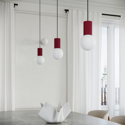 Sollux Lighting Tafellamp HALO bordeaux - 12x12x19cm