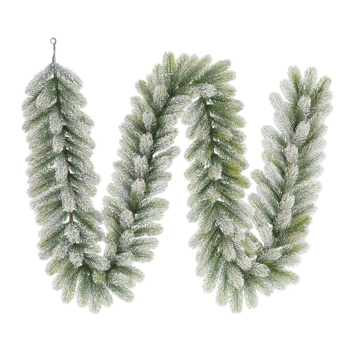 Black Box Trees Nagoya Guirlande met Sneeuw - Kerstguirlande L270 cm - Groen Frosted