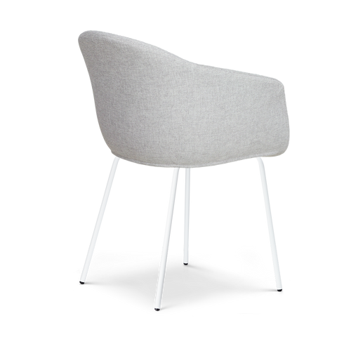 Nolon Nora-Otis Eetkamerstoel Lichtgrijs - met Armleuning - Wit - vtwonen shop