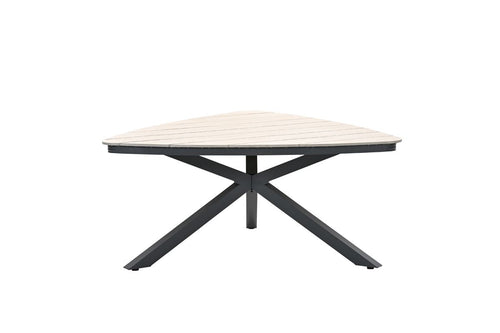Edison tafel - triangelvorm - 170 cm-carbon black-light teak Vironwood - vtwonen shop