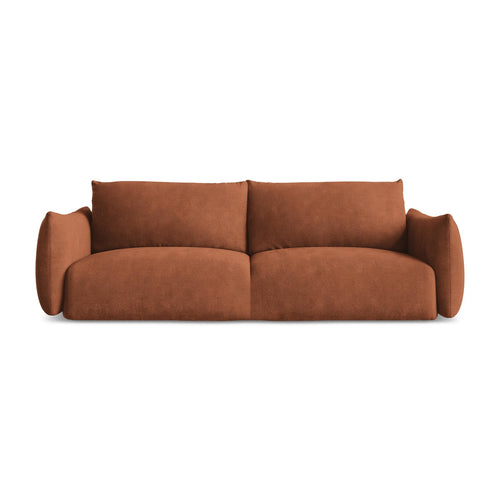 LaMiaSofa 3-zits slaapbank Savona - chenille stof - terracotta - 230x105x90