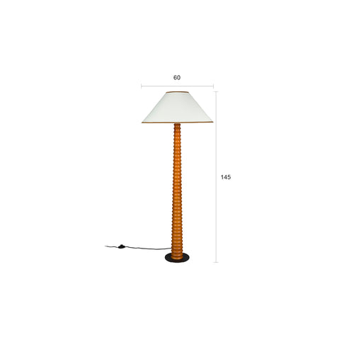 Dutchbone Horace Vloerlamp - Bruin - vtwonen shop
