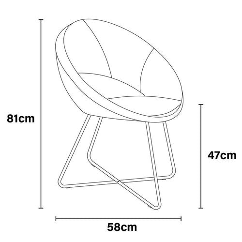 Home Deluxe Fluwelen stoel SELESA Beige - vtwonen shop