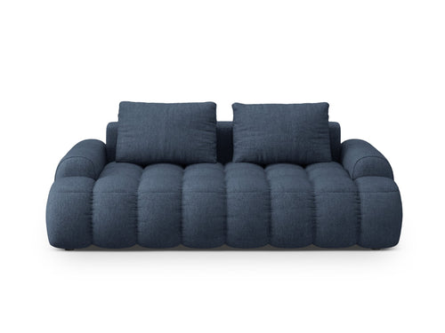 Cosmopolitan Design Bank Linz 3-zits, structurele stof donkerblauw - 100x200x84cm
