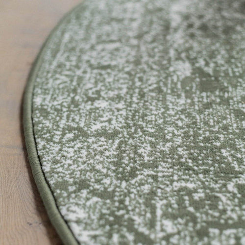 Vintage Vloerkleed Bloom rond - Groen - EVA Interior - 160 x 160 cm - vtwonen shop