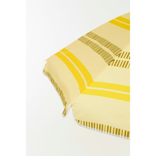 Mica Decorations Stripe Strandparasol - H180 x Ø160 cm - Geel