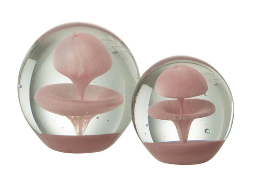 J-Line presse-papier Bel - glas - roze - large - vtwonen shop