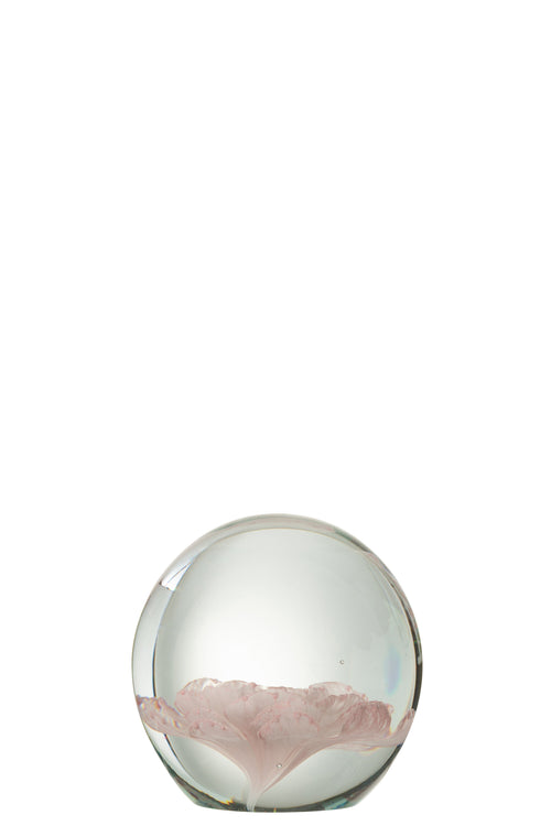 J-Line presse-papier Roos - glas - roze - small - vtwonen shop