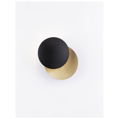 Nova Luce SHELL Wandlamp Sandy Black, gouden LED 7W 101lm 3000K