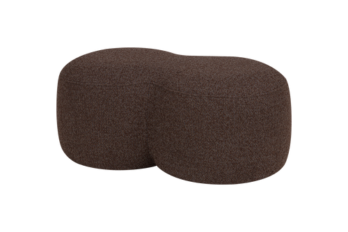 noo.ma Umbo Pouf - Chocolate Brown Bouclé, 89x51x38 cm