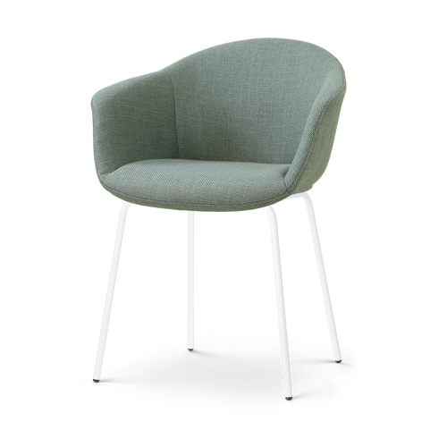 Nolon Nora-Otis Eetkamerstoel Saliegroen - met Armleuning - Wit - vtwonen shop
