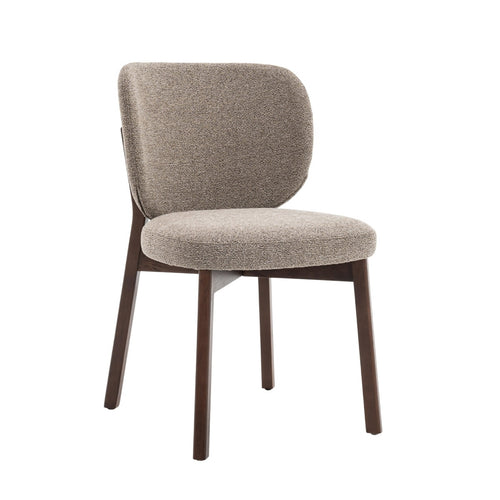 DÉJA Living Eetkamerstoel Nobu - Taupe/Walnoot Eiken - Set van 2 - vtwonen shop