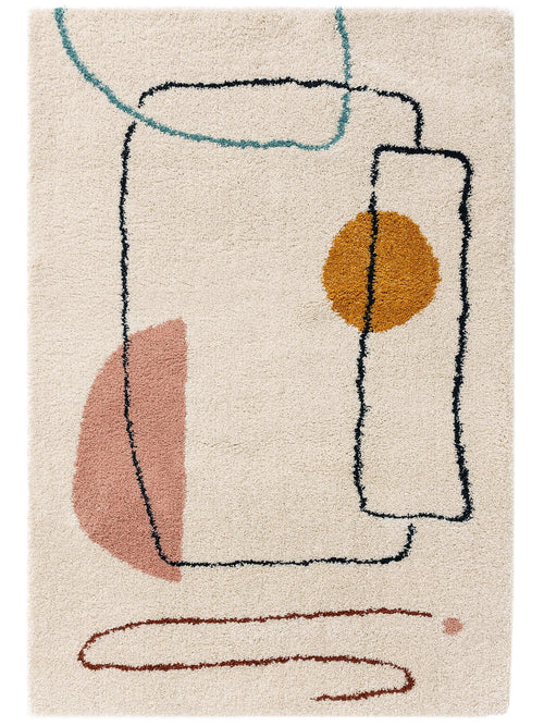 benuta shaggy vloerkleed Louise - veelkleurig - 140x200 cm