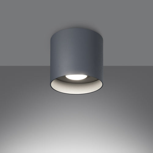 Sollux Lighting Plafondlamp MIKA grijs - 12x12x11cm
