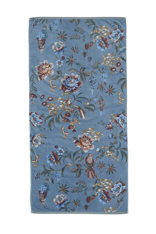 Pip Studio badlaken Secret Garden - 70x140 cm - blauw - vtwonen shop