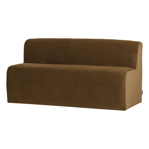 WOOOD eetbank 164 cm rugleuning Mojo Base - Velvet - Honinggeel - 83x164x76