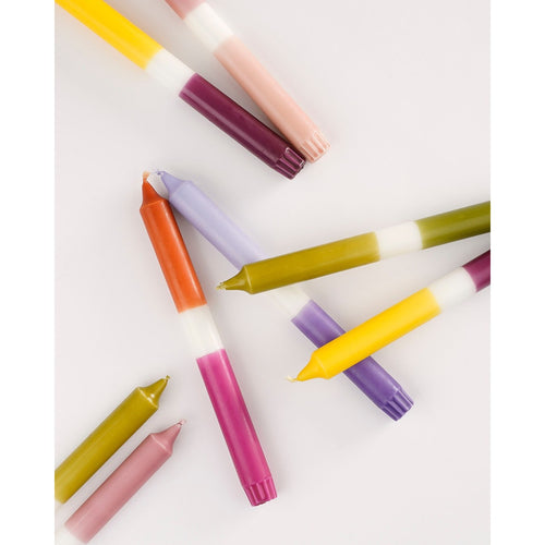 Mica Decorations Dip-dye Dinerkaars - Set van 2 - H25 cm - Geel