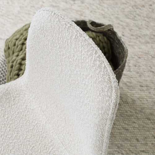 Nolon Niva-Fé tulp barkruk bouclé beige - verstelbaar - zwarte poten