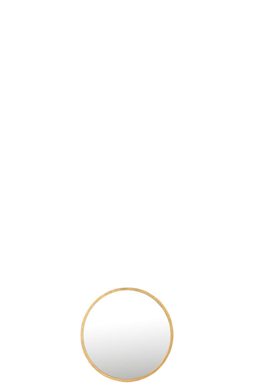 J-Line spiegel Mona Rond - ijzer/glas - goud - small - Ø 40 cm