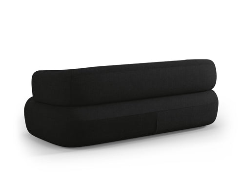 Micadoni Bank Jenny 3-zits, boucle, zwart - 90x178x73cm
