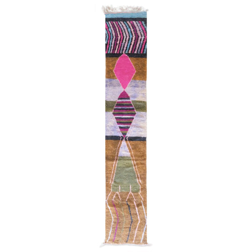 AFK Living vloerkleed Berber - handgemaakt - Wol - 78 x 371 cm