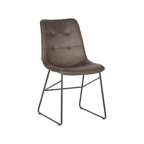 Label51 Eetkamerstoel Slim - Antraciet - Zithoogte 49cm - Set van 2