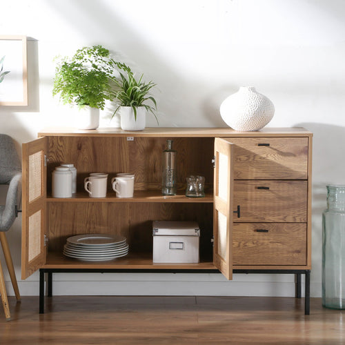 Calicosy - JAYA Dressoir - Licht hout - 40x120x80 cm