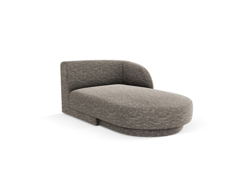 Micadoni - Rechter chaise longue "Miley" chenille, grijs - 156x90x70cm