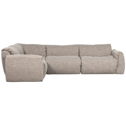 WOOOD hoekbank links Baggy - Geweven Stof - Naturel Melange - 81x301x210 - vtwonen shop
