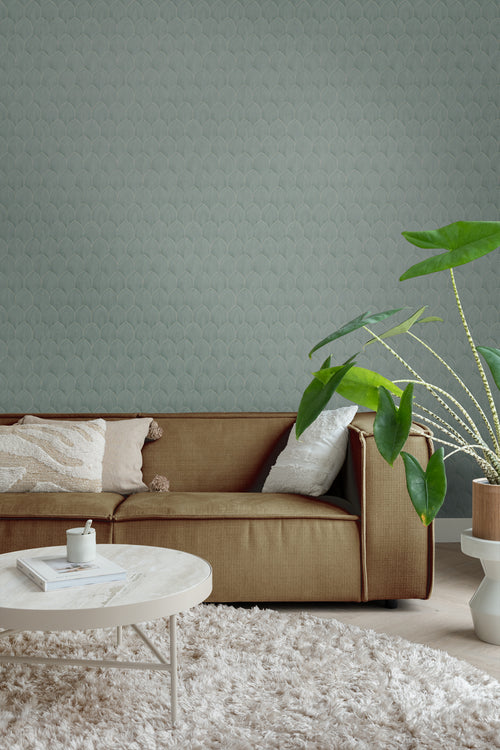 Borastapeter behang art deco motief groen - 53 cm x 10.05 m - 660283 - vtwonen shop