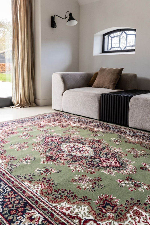 Interieur05 vloerkeed Nain - groen - 150x80cm