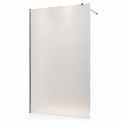 Badplaats Douchewand Florida 100 x 200 cm – Chroom – Inloopdouche 8 mm met Melkglas