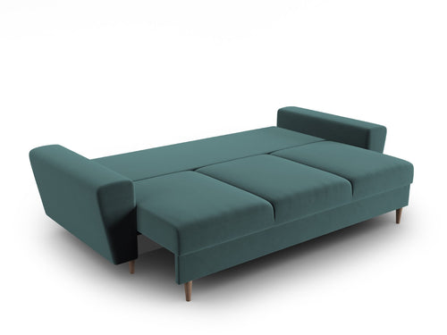 Cosmopolitan Design Slaapbank met opbergdoos Kyoto 3-zits, flueel olie - 100x235x88cm