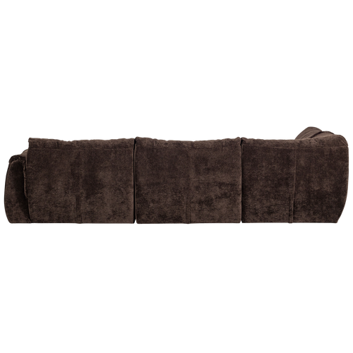 WOOOD hoekbank links Baggy - 3D Chenille - Donker Bruin - 81x301x210 - vtwonen shop