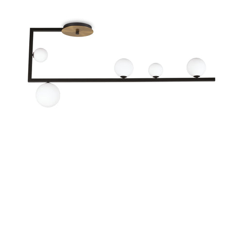 Ideal Lux BIRDS Globe Semi Flush Licht Zwart