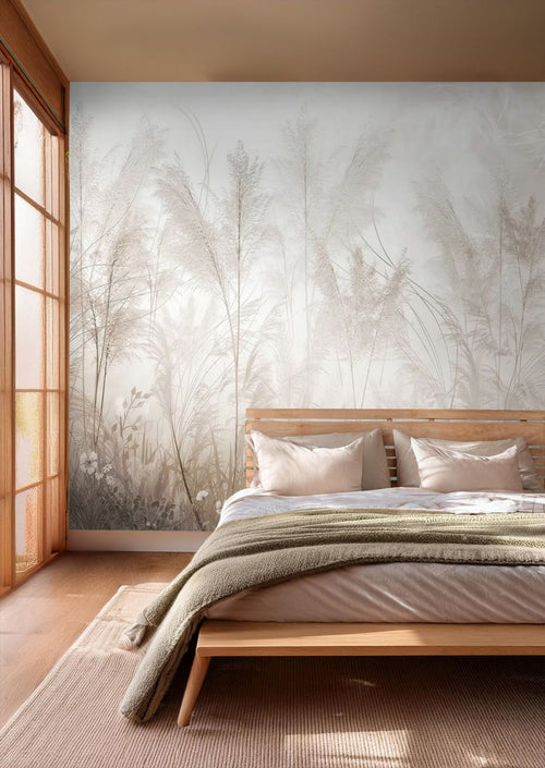 Sanders & Sanders fotobehang bladeren en bloemen beige - 375 x 270 cm - 601441