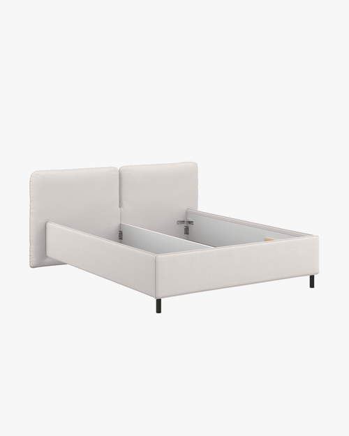 noo.ma Melu gestoffeerd bed 160x200 Cloud Beige - tijdloos design