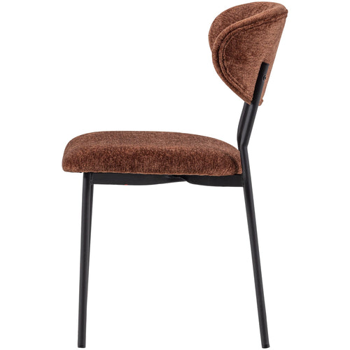 WOOOD eetkamerstoelen Kjeld - Chenille - Groen - Set van 2