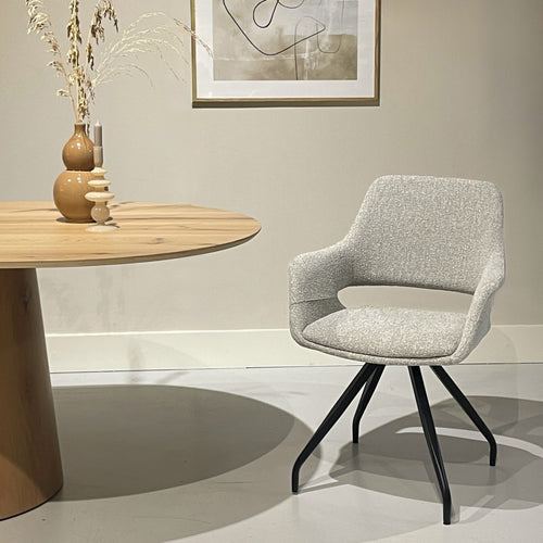 Livingfurn eetkamerstoel Capp - beige - set van 2 - 61x61x88