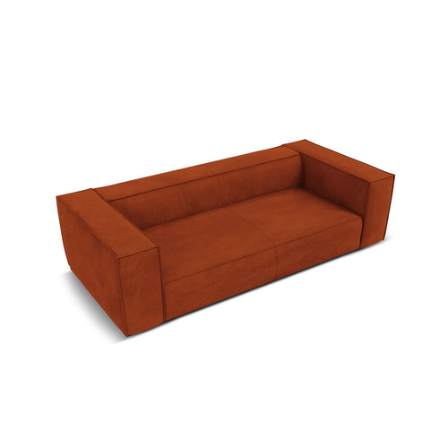 Cosmopolitan Design - Bank Turin 3-zits, structurele stof terracotta - 100x227x68cm