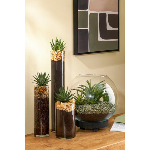 Mica Decorations Babet Bol Vaas - H28 x Ø34 cm - Transparant