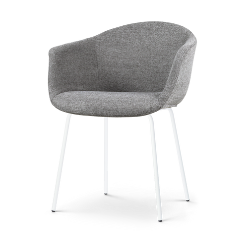 Nolon Nora-Otis Eetkamerstoel Donkergrijs - met Armleuning - Wit - vtwonen shop