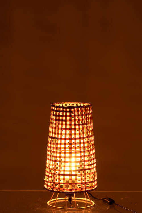 J-Line tafellamp Lena - rotan - naturel