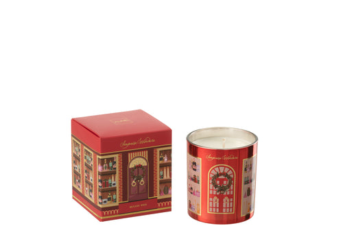 J-Line geurkaars Surprise Window - glas - mix/koraal - small - vtwonen shop